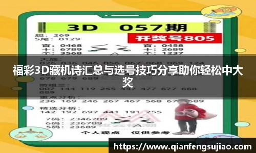 福彩3D藏机诗汇总与选号技巧分享助你轻松中大奖